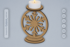 Snowflake Candle Holder SVG Product Image 1