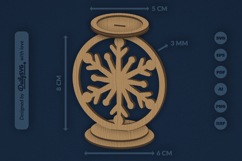 Snowflake Candle Holder SVG Product Image 3