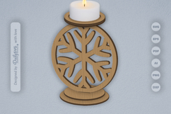 Snowflake Candle Holder SVG Product Image 2