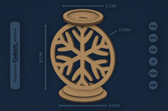 Snowflake Candle Holder SVG Product Image 1