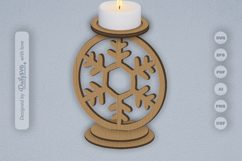 Snowflake Candle Holder SVG Product Image 1