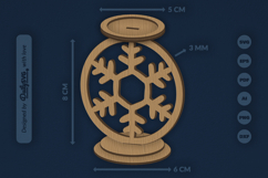 Snowflake Candle Holder SVG Product Image 3