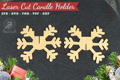 Snowflake Candle Holder Laser Cut SVG Product Image 2