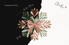 Brush Stroke Christmas Snowflake Clipart | Preppy Christmas Product Image 2