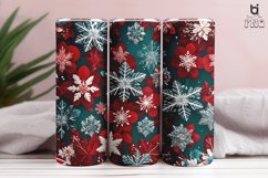 Snowflake Christmas 3D Sublimation Tumbler Wrap Product Image 3
