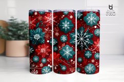Snowflake Christmas 3D Sublimation Tumbler Wrap Product Image 6