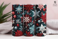 Snowflake Christmas 3D Sublimation Tumbler Wrap Product Image 7