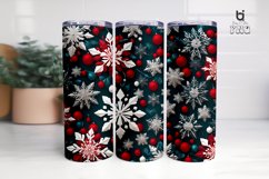 Snowflake Christmas 3D Sublimation Tumbler Wrap Product Image 8