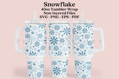 snowflake christmas 40oz quencher tumbler sublimation full wrap high resolution transparant background
