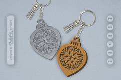 Snowflake Christmas Bauble Laser Cut Product Image 1
