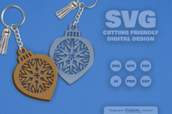 Snowflake Christmas Bauble Laser Cut Product Image 2