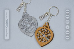 Snowflake Christmas Bauble Laser Cut Product Image 2