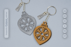 Snowflake Christmas Bauble Laser Cut Product Image 1