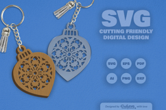 Snowflake Christmas Bauble Laser Cut Product Image 2