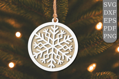 Snowflake Christmas Laser Cut SVG Product Image 1
