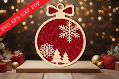 Snowflake Christmas Ornament SVG Product Image 1