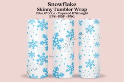 snowflake christmas skinny tumbler sublimation design for 20oz and 30oz skinny tumbler sublimation wrap