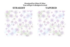 snowflake christmas skinny tumbler sublimation wrap with high resolution and transparant background are for 20oz and 30oz skinny tumbler