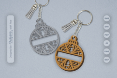 Snowflake Christmas Split Bauble Laser Cut Product Image 1