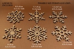 Christmas Snowflake Coasters for Laser Cutter - 6 Variations Product Image 3