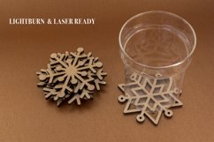 Christmas Snowflake Coasters for Laser Cutter - 6 Variations Product Image 4