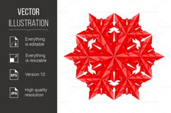 Red paper snowflake Product Image 1