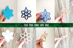 Snowflake Confetti Shaker | 3D Snowflake Ornament SVG Product Image 5