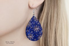 Snowflake Earrings Sublimation Winter Teardrop Earrings