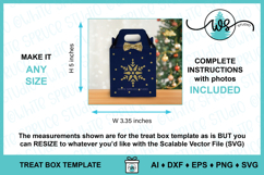 Snowflake Gift Treat Box Template, Christmas Paper Gift Box Product Image 6