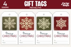 snowflake gift tags