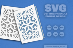 Snowflake Greeting Card SVG Product Image 2