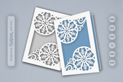 Snowflake Greeting Card SVG Product Image 1