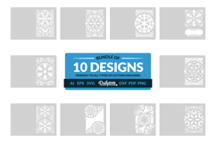Snowflake Greeting Card SVG Product Image 1