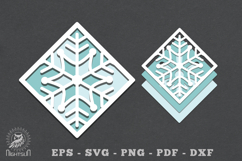 Snowflake Layered Papercut SVG Product Image 1