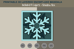 Snowflake Mandala SVG shadow box Product Image 2