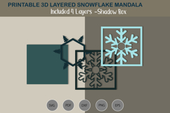 Snowflake Mandala SVG shadow box Product Image 3