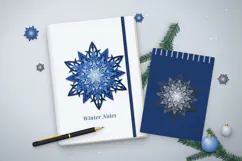 3D Layered Snowflake SVG Christmas Paper Cut Design Product Image 5