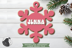 Snowflake Laser Cut Ornament SVG, Christmas Ornament SVG Product Image 5