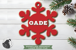 Snowflake Laser Cut Ornament SVG, Christmas Ornament SVG Product Image 2