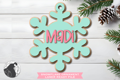 Snowflake Laser Cut Ornament SVG, Christmas Ornament SVG Product Image 3