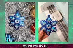 Snowflake Confetti Shaker | 3D Snowflake Ornament SVG Product Image 10