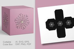 Snowflake Ornaments with Star Cube Gift Box Cuttable SVG