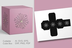 Snowflake Ornaments with Star Cube Gift Box Cuttable SVG