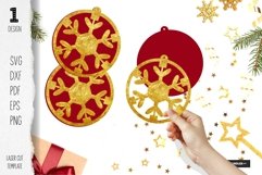 Snowflakes paper cut, Christmas Tags, Chrismas Papercut 1 Product Image 1