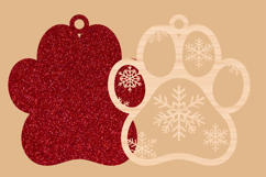 Snowflake Paw Round Sign SVG Product Image 3