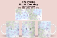 snowflake pinkmas coffee mug sublimation wrap glass mug wrap svg presized for 11oz and 15oz glass mug are sublimation files