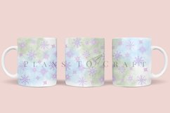 snowflake pinkmas coffee mug sublimation wrap glass mug wrap svg presized for 11oz and 15oz glass mug are sublimation files