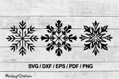 Snowflakes SVG | Simple Christmas Design Cutting Files Product Image 1