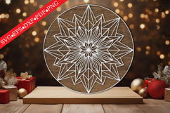 Snowflake Round Sign SVG Product Image 1