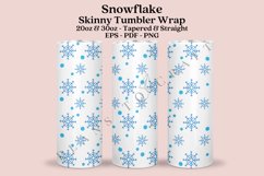 snowflake skinny tumbler sublimation wrap with high resolution 300 DPI and transparant background perfect for 20oz and 30oz skinny tumbler